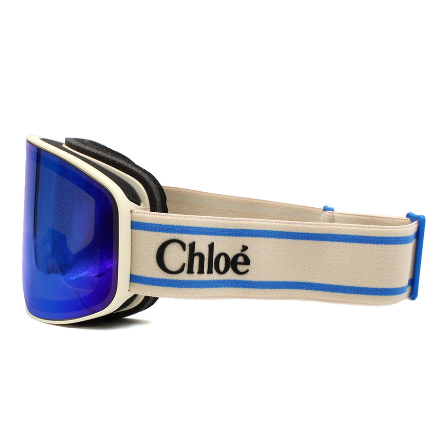 Chloé + Fusalp Cassidy Ski Goggles in Ivory Blue