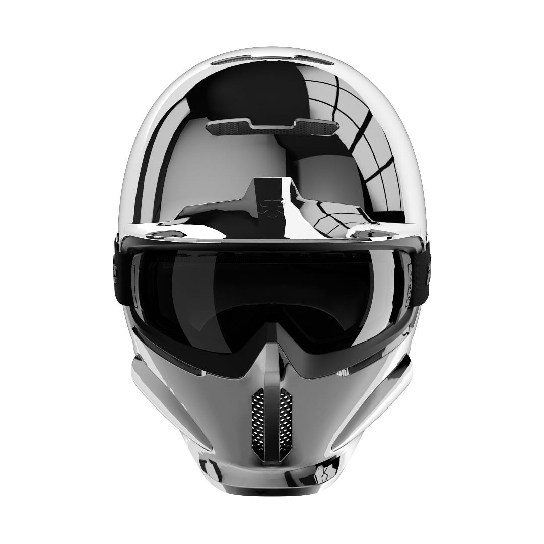 Lots of Powder Ruroc Helmets RG1-DX Chrome Asian Fit