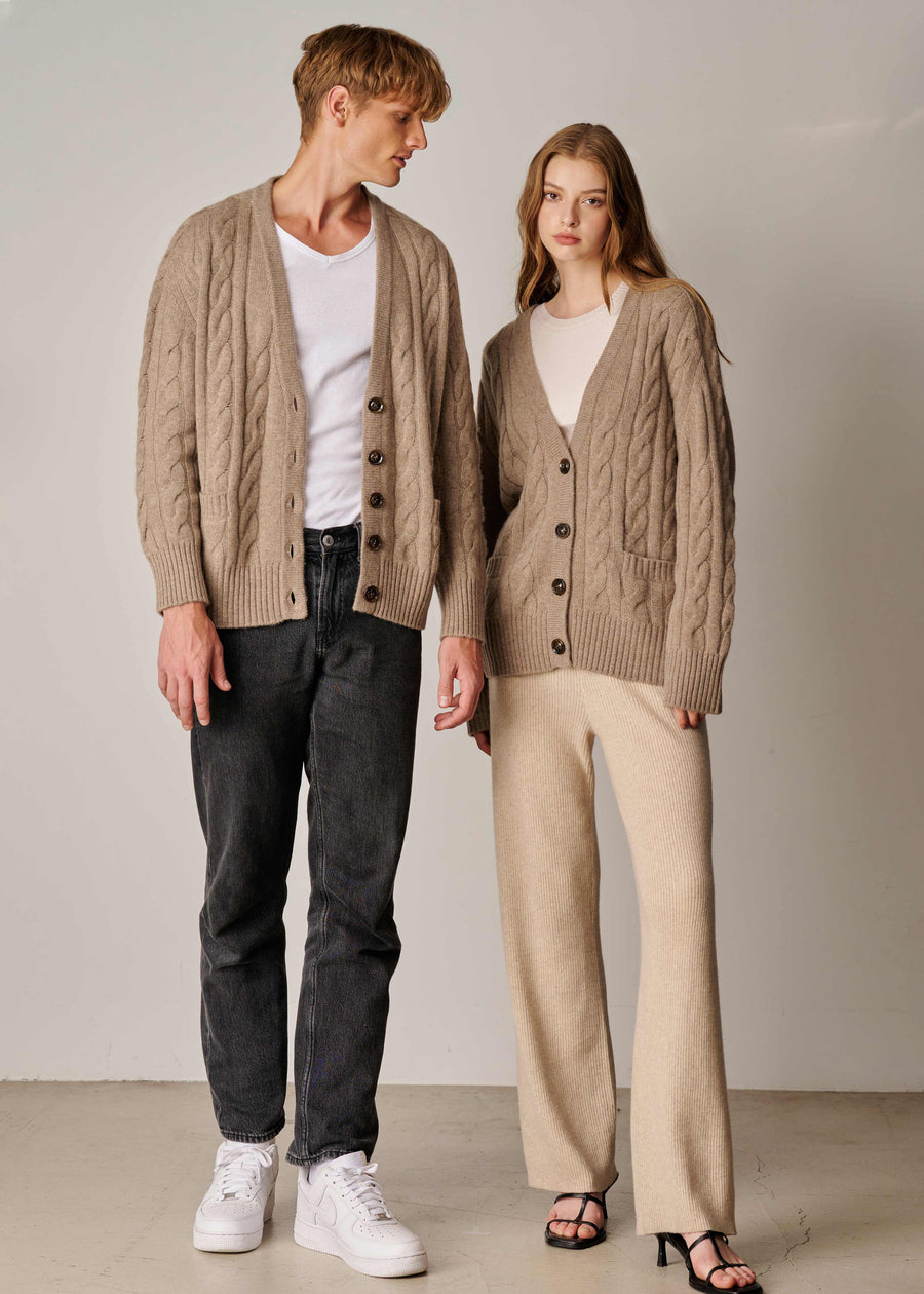 Franz Unisex Cable-knit Cardigan