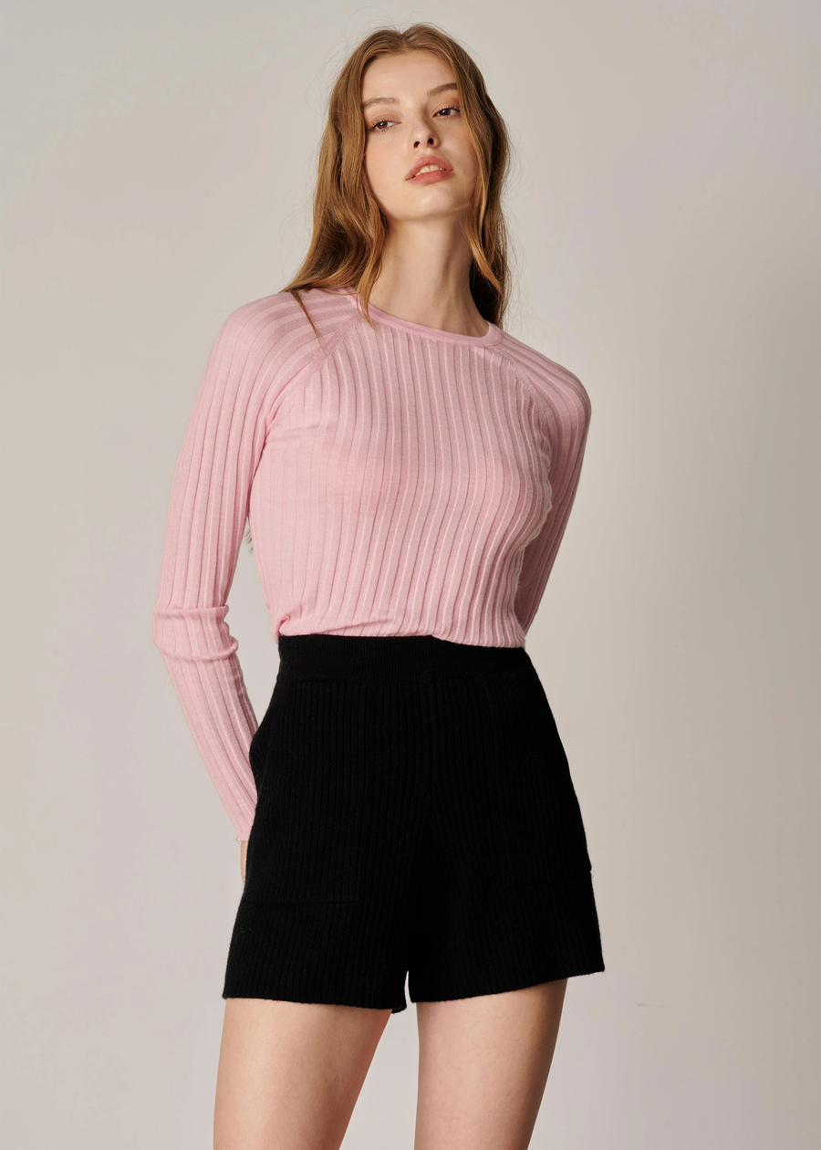 Diana Super-soft Round Neck Ribbed Sweater