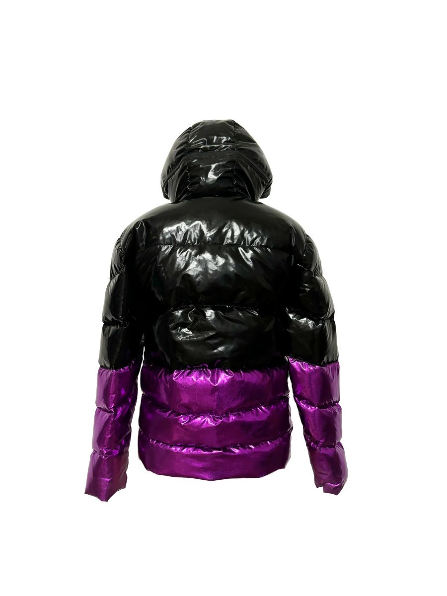 Black Purple Down Jacket