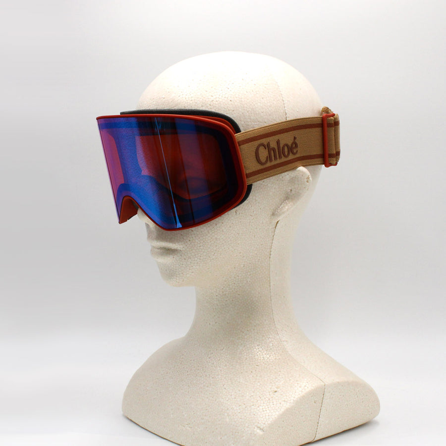 chloe ski goggles Chloé + Fusalp Cassidy Ski Goggles in Brown Orange