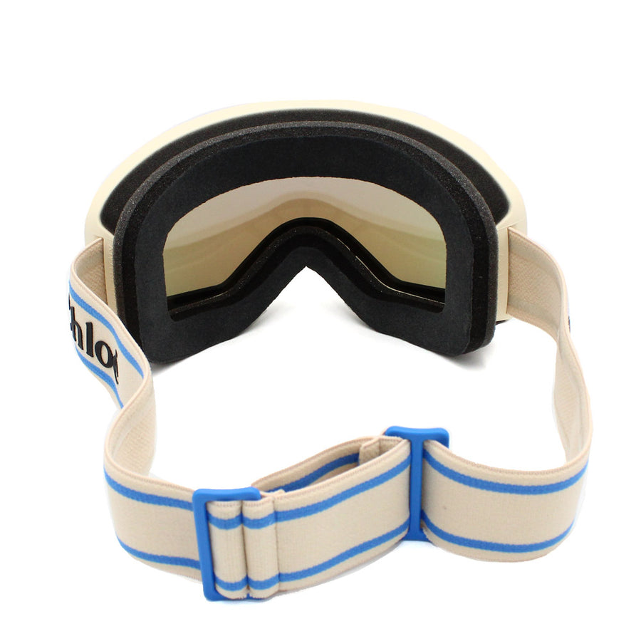chloe cassidy ski goggles Chloé + Fusalp Cassidy Ski Goggles in Ivory Blue