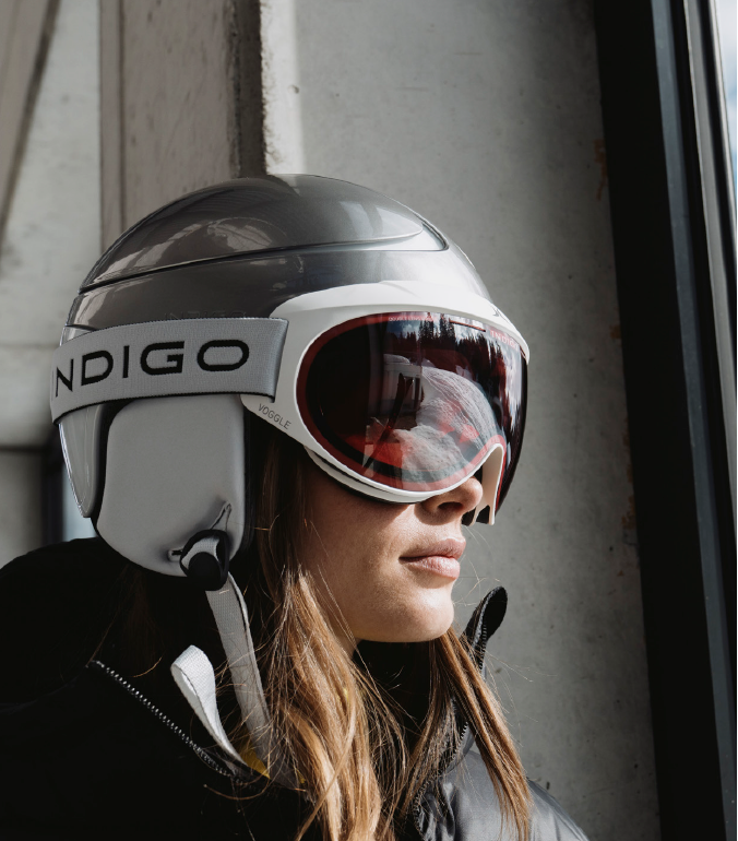 indigo ski goggles INDIGO Ski-Helmet Avantguard Titan Black