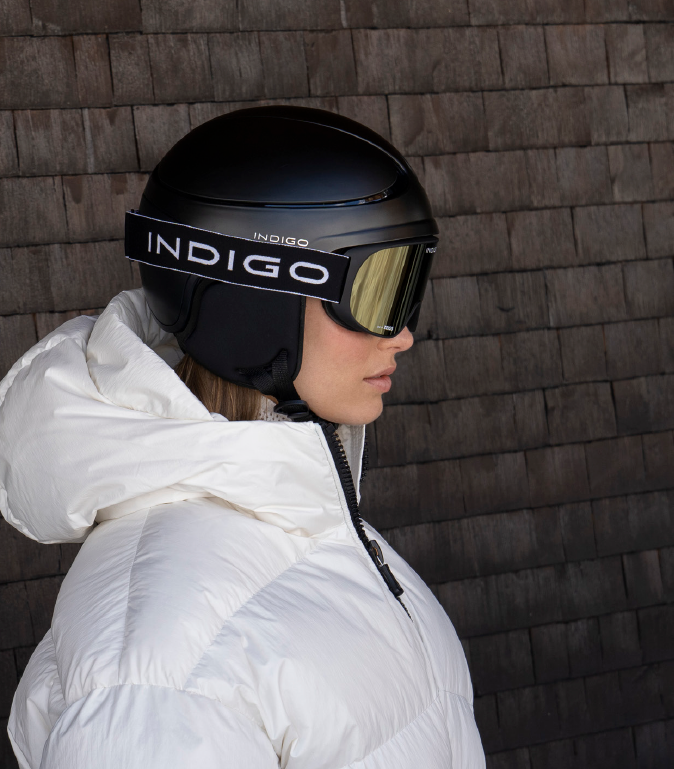 indigo ski goggles INDIGO Ski-Helmet Element Black