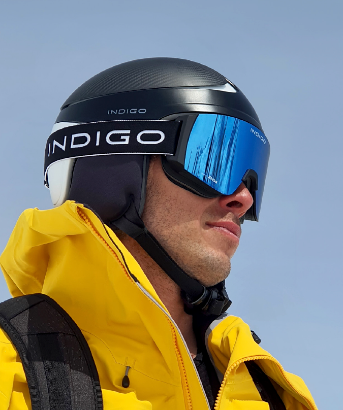 indigo ski goggles INDIGO Ski-Helmet Carbon Black