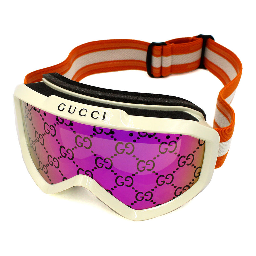 Gucci Ski Goggles in Shiny Solid Ivory Injected