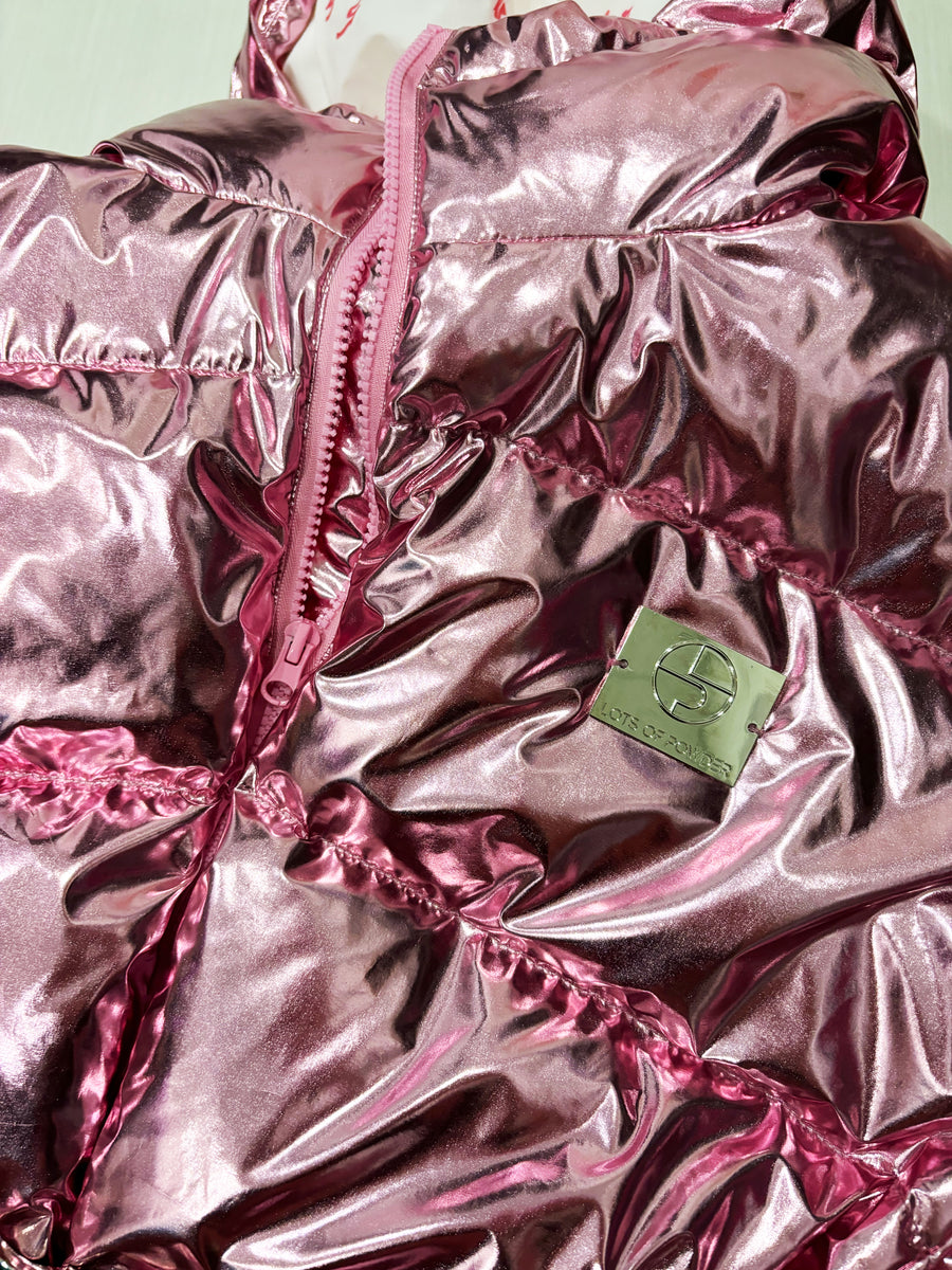 Metallic Pink Down Jacket