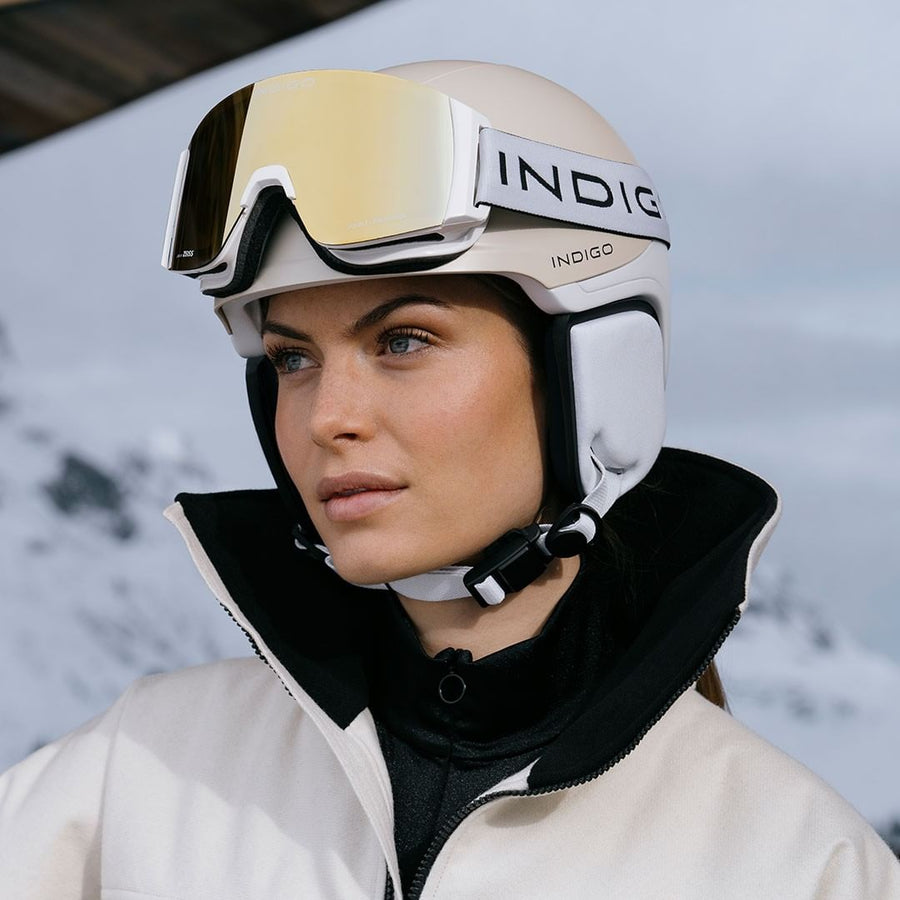 INDIGO Ski-Helmet Avantguard Gold White