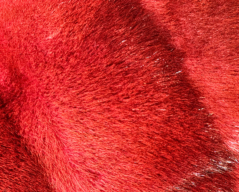 LOTS OF POWDER_Superbe_Danish Mink with Raccoon Hooded Jacket in Red